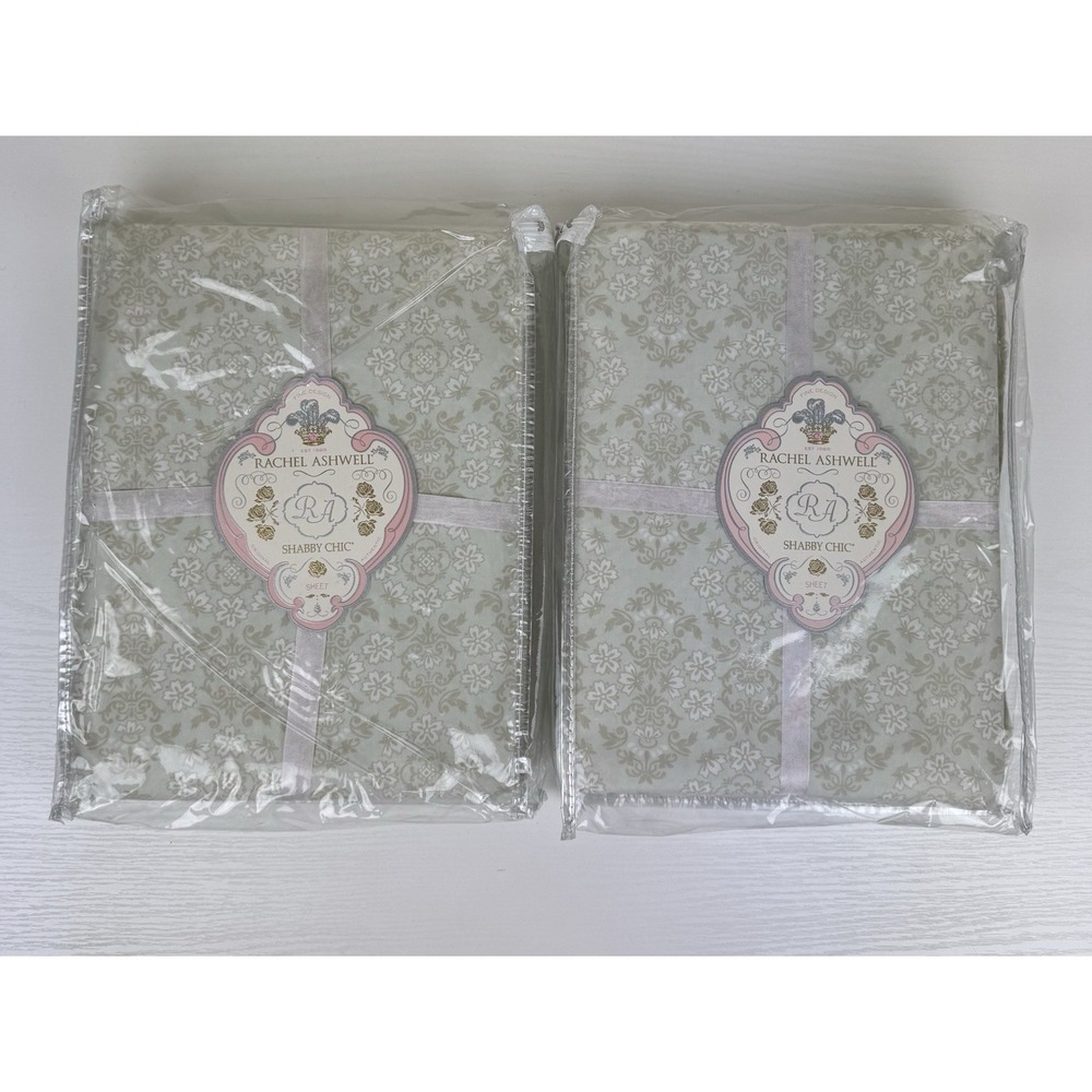 NIP Vintage Rachel Ashwell Shabby Chic Couture Full Flat & Fitted Sheet